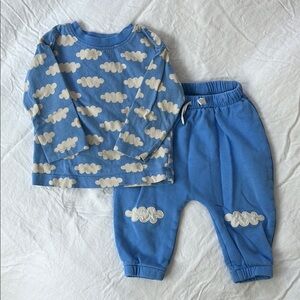 Blue Cloud Print Hanna Andersson set